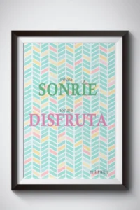 Producto: Lámina Inhala Sonríe Exhala Disfruta - Marronynegro