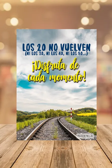 Producto: Postal Los 20 no vuelven - Marronynegro