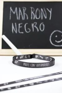 Producto: Pulsera Profe con Superpoderes - Marronynegro