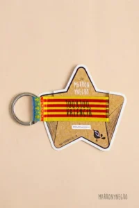 Producto: Llavero 100×100 Valencià - Marronynegro