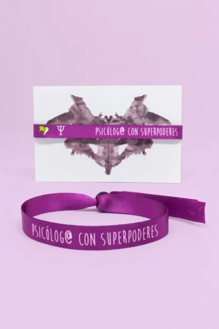 Producto: Pulsera Psicólog@ con superpoderes - Marronynegro