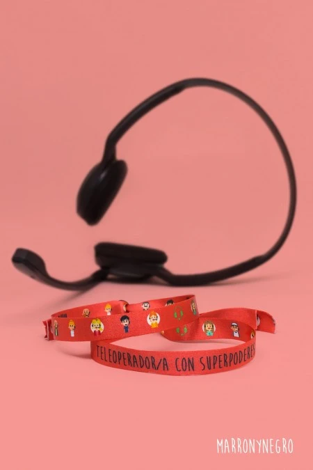 Producto: Pulsera Teleoperador/a con superpoderes - Marronynegro