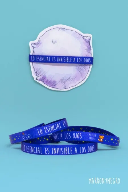 Producto: Pulsera «Lo esencial es invisible a los ojos» - Marronynegro