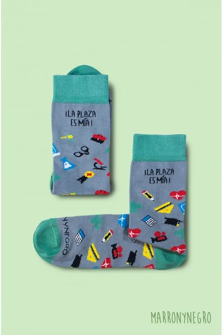 Producto: Calcetines oposiciones La Plaza es Mía - Marronynegro