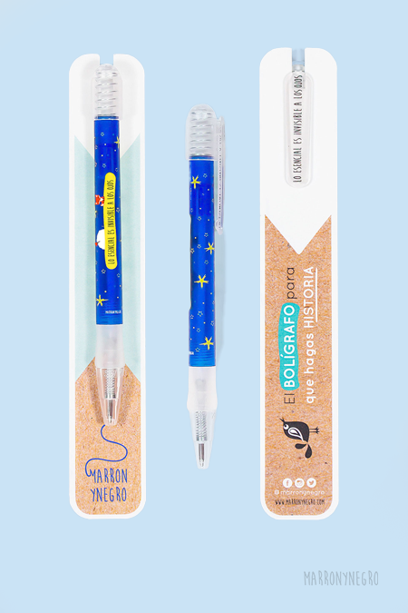 Bolígrafo de regalo con mensaje inspirador Lo Esencial Es Invisible A Los Ojos transparente tinta azul