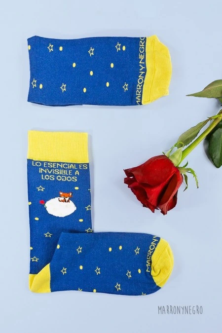 Producto: Calcetines «Lo esencial es invisible a los ojos» - Marronynegro