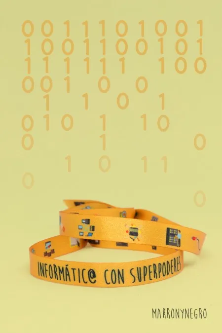 Producto: Pulsera Informátic@ con superpoderes - Marronynegro