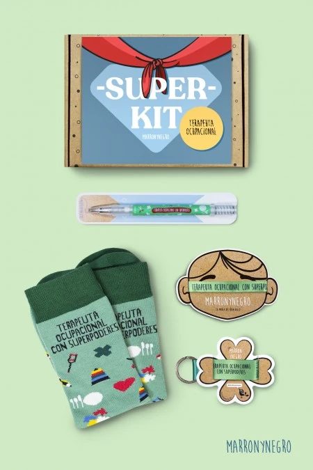Producto: Pack Terapeuta Ocupacional con superpoderes - Marronynegro