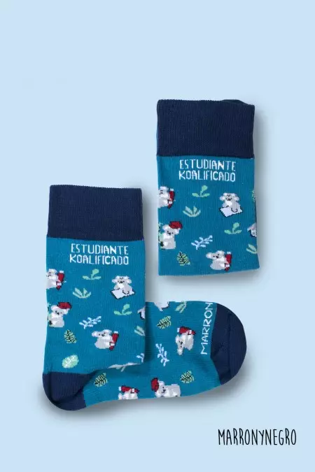 Producto: Calcetines Estudiante Koalificado - Marronynegro