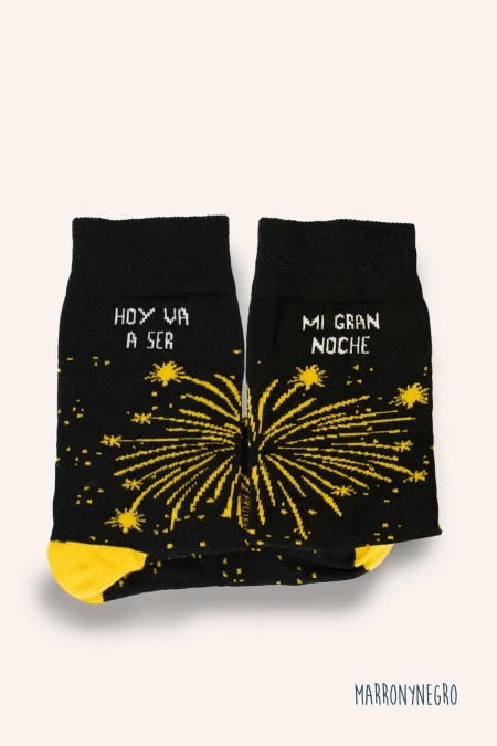 Producto: Calcetines Hoy va a ser mi gran noche - Marronynegro