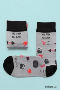Producto: Calcetines No pain no gain - Marronynegro