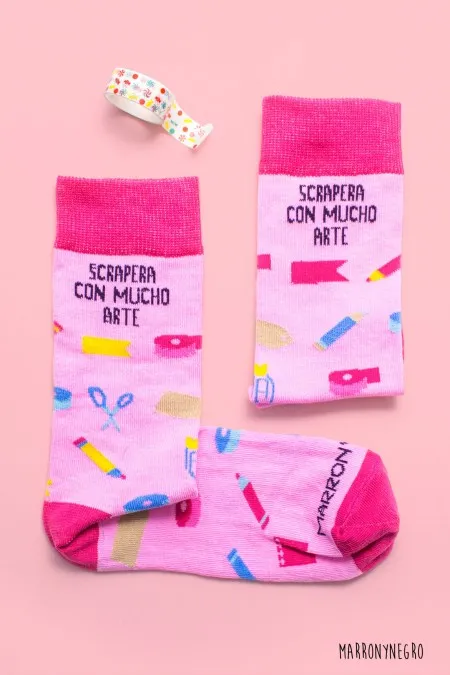 Producto: Calcetines Scrapera con mucho arte - Marronynegro