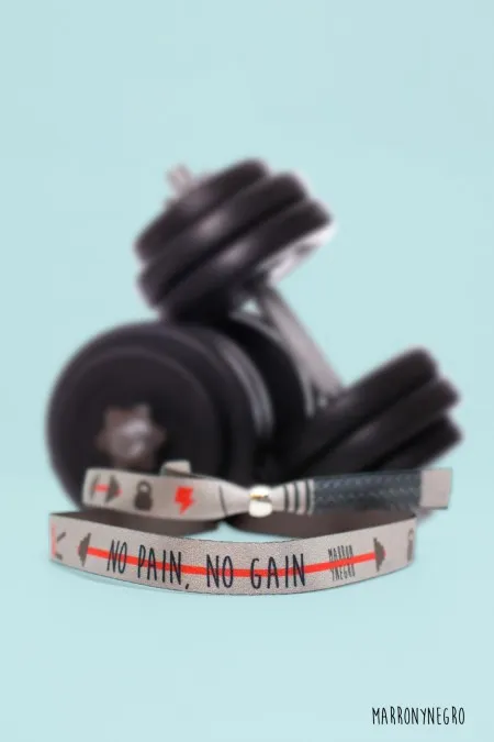 Producto: Pulsera No pain no gain - Marronynegro