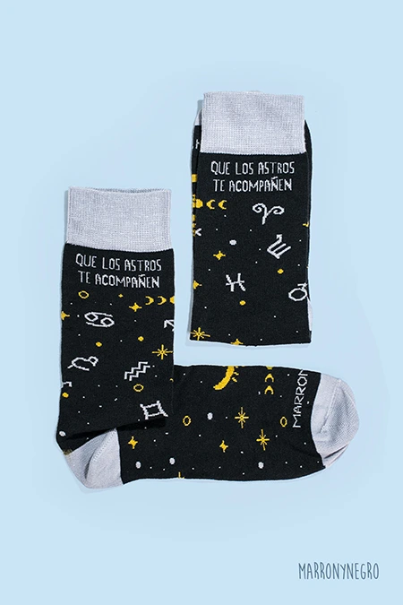 Producto: Calcetines Horóscopo Que los astros te acompañen - Marronynegro