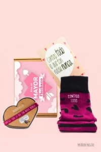 Producto: Pack Contigo todo lo que con nadie nunca- Calcetín - Marronynegro
