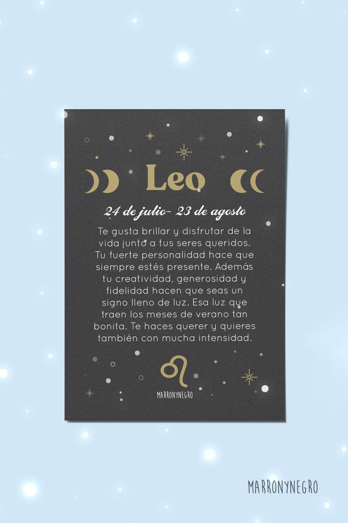 Postal Horóscopo Leo. Idea de regalo zodiacal