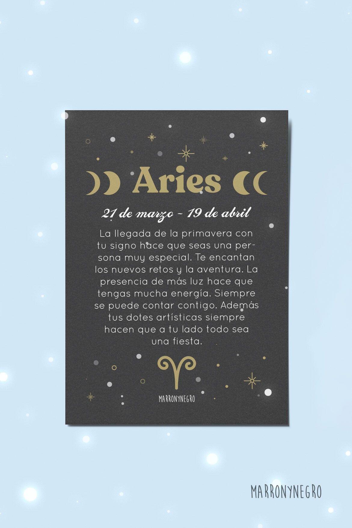 Postal Horóscopo Aries. Idea de regalo