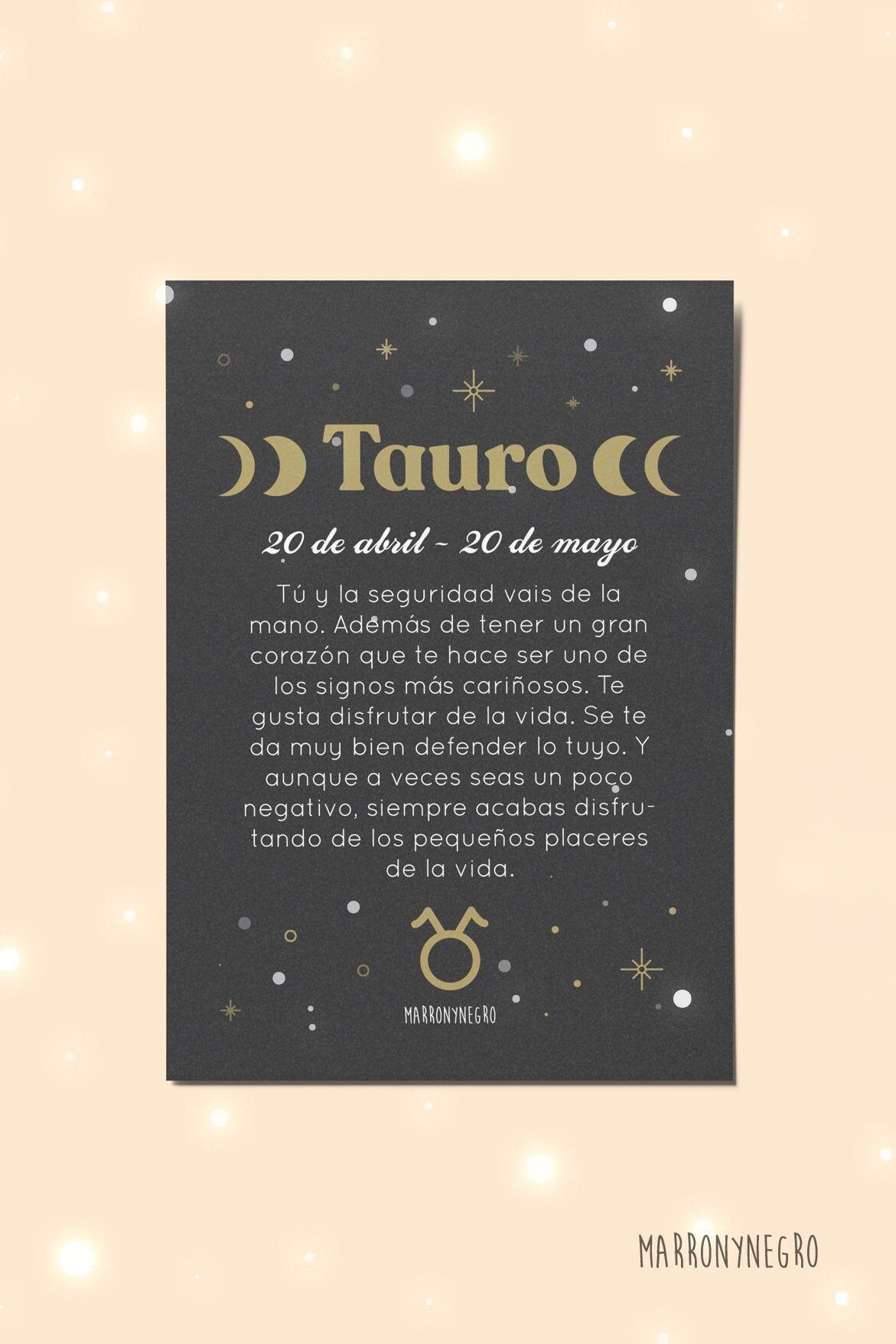 Postal Horóscopo Tauro. Idea de regalo