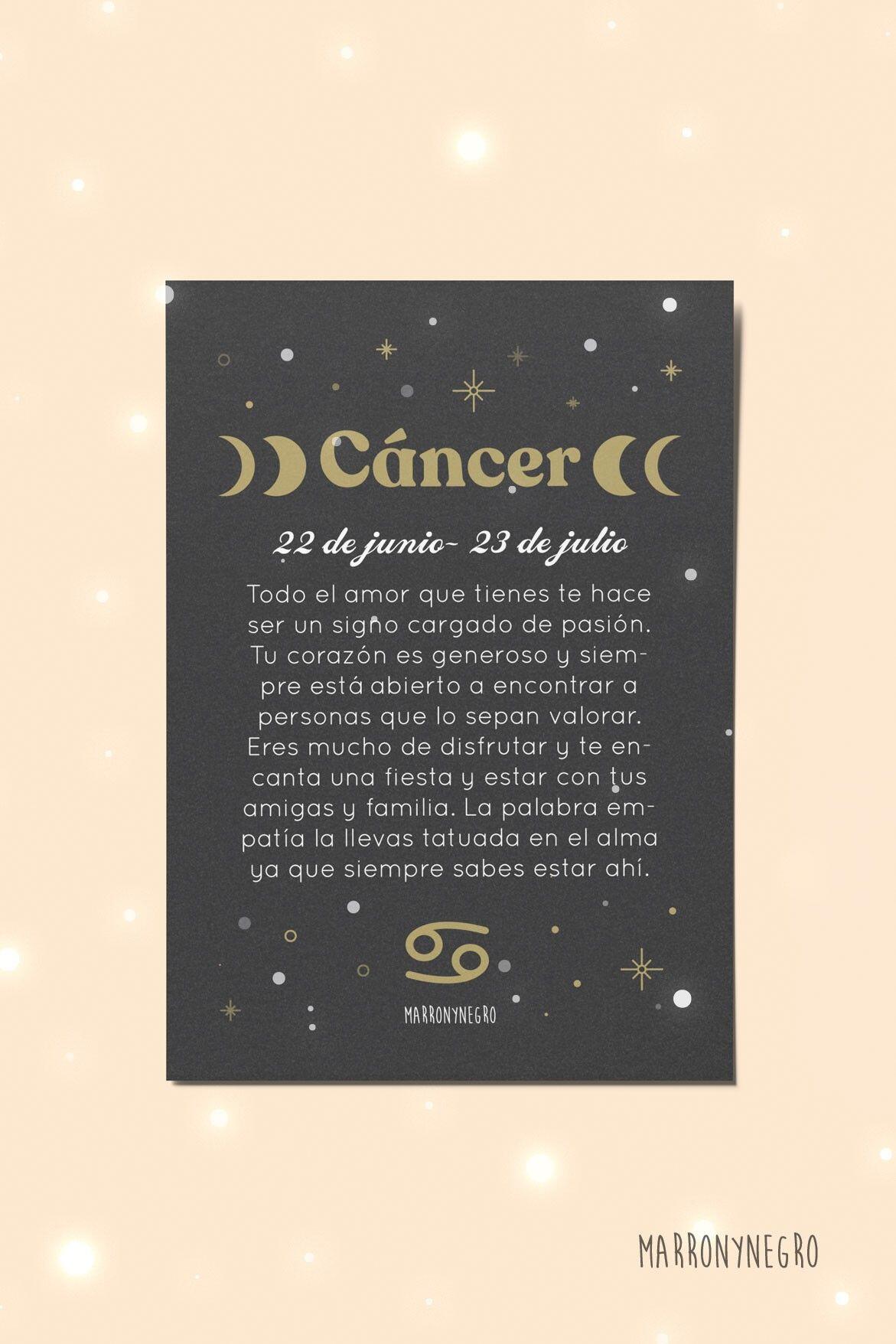 Postal Horóscopo Cáncer. Regalo original