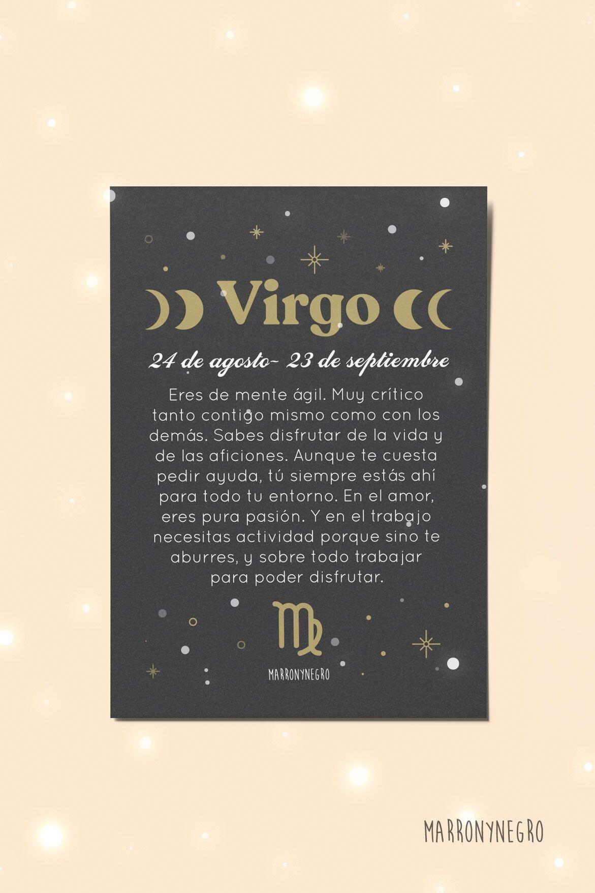 Postal Horóscopo Virgo. Regalo zodiacal