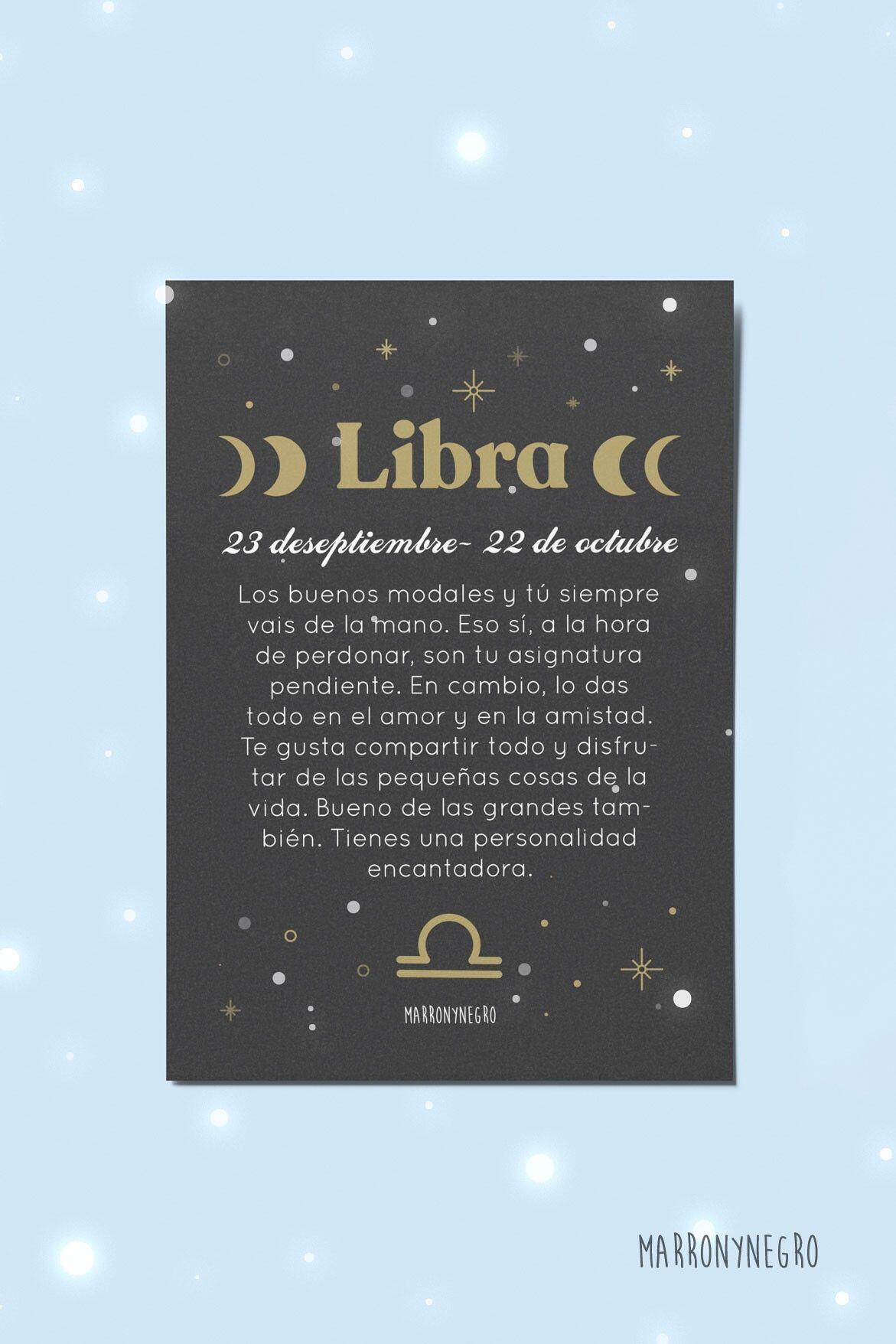 Postal Horóscopo Libra. Idea de regalo