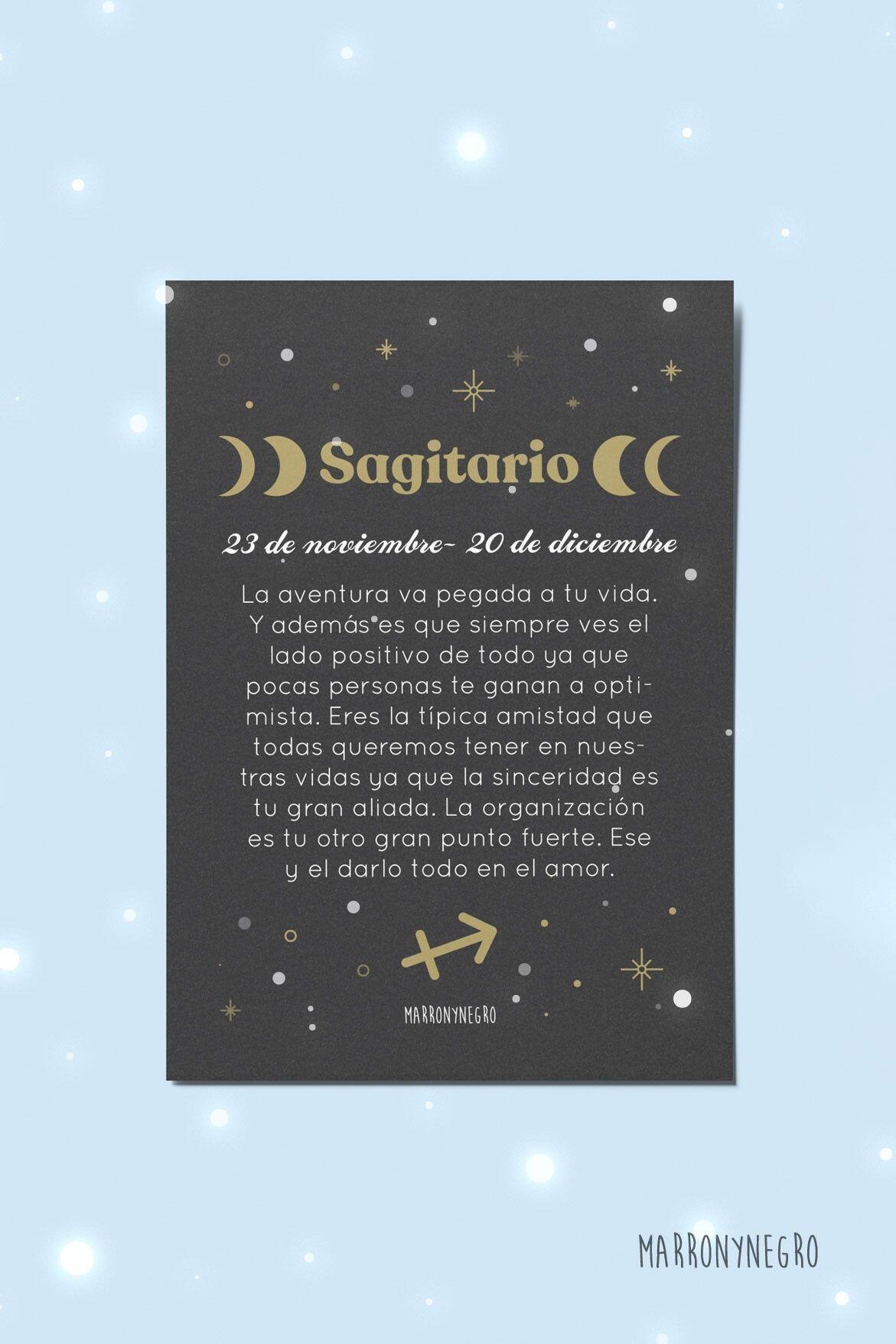 Postal Horóscopo Sagitario. Regalo original con signos del zodíaco