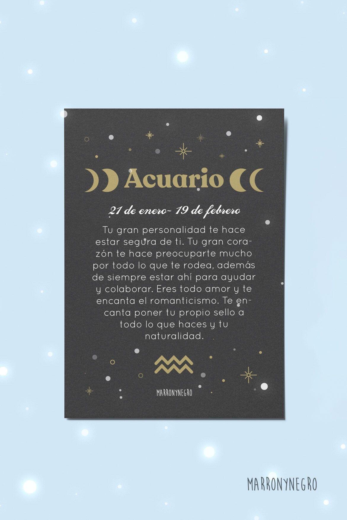 Postal Horóscopo Acuario. Idea de regalo