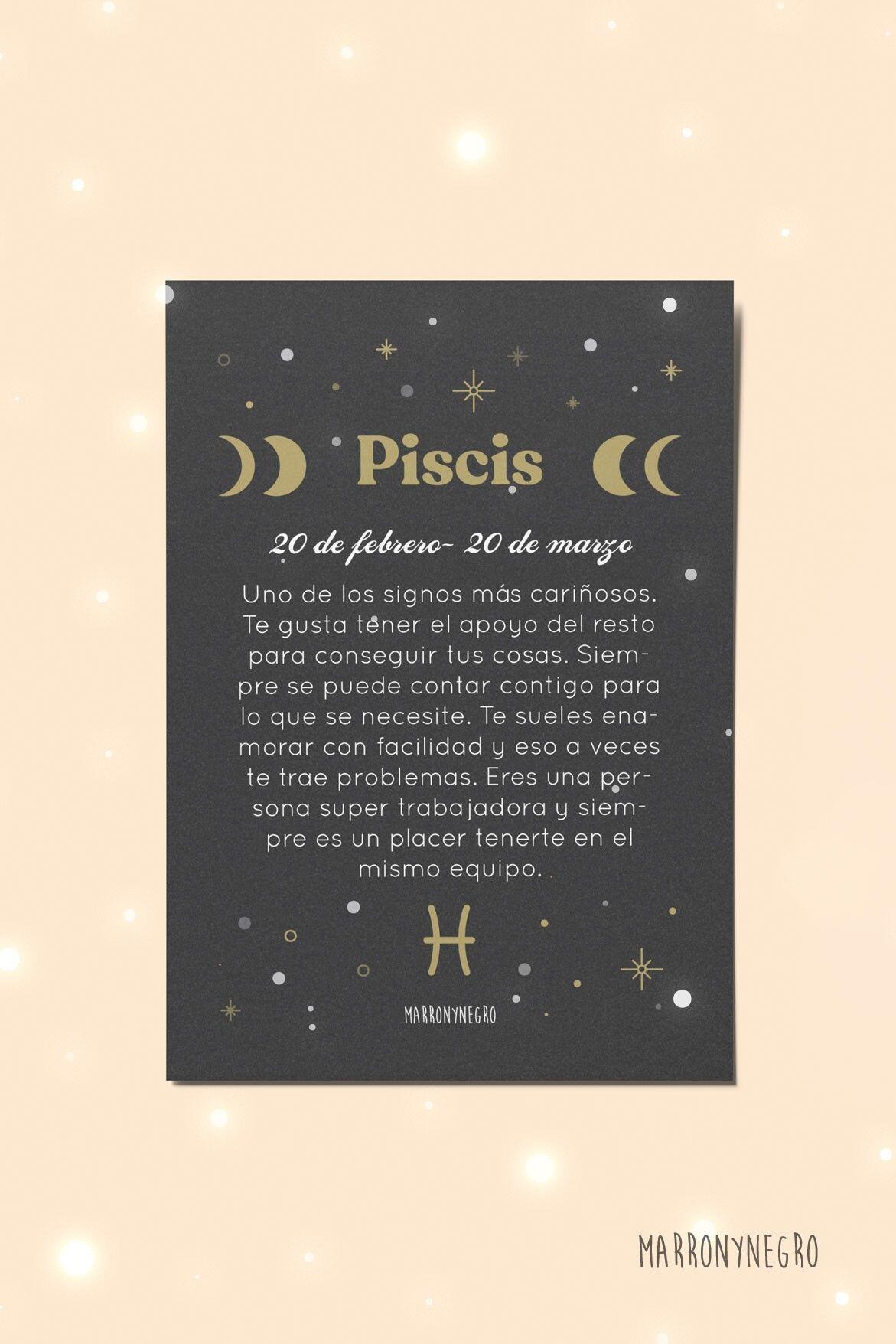 Postal Horóscopo Piscis. Idea de regalo