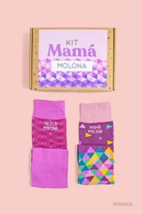 Producto: Pack 2 calcetines Mamá Molona + Abuela Molona - Marronynegro