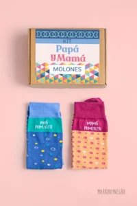 Producto: Pack 2 calcetines Mamá Primeriza + Papá Primerizo - Marronynegro