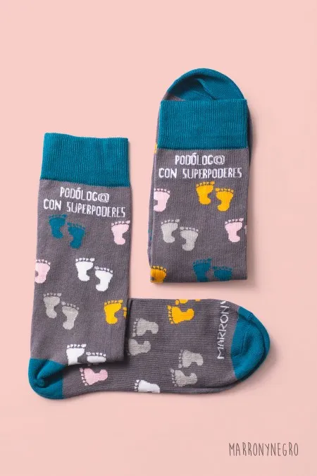 Producto: Calcetines Podólog@ con superpoderes - Marronynegro