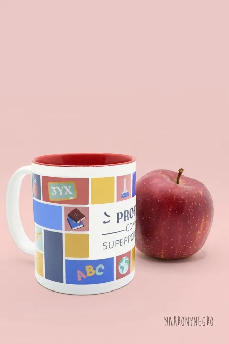 Producto: Taza Profe con superpoderes - Marronynegro