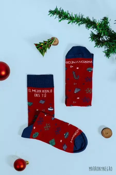 Producto: Calcetines El mejor regalo eres tú - Marronynegro