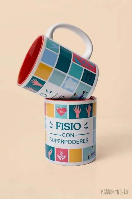 Producto: Taza Fisio con Superpoderes - Marronynegro