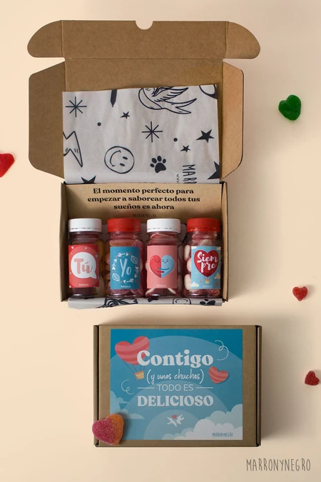 Producto: Pack Chuches Contigo (y unas chuches) Todo Es Delicioso - Marronynegro