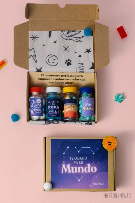 Producto: Pack chuches «Te Quiero En Mi Mundo» - Marronynegro