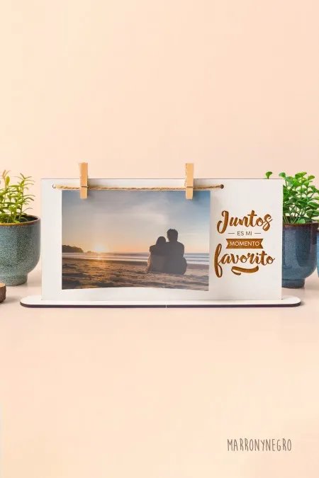 Producto: Portafotos Juntos es mi momento favorito - Marronynegro