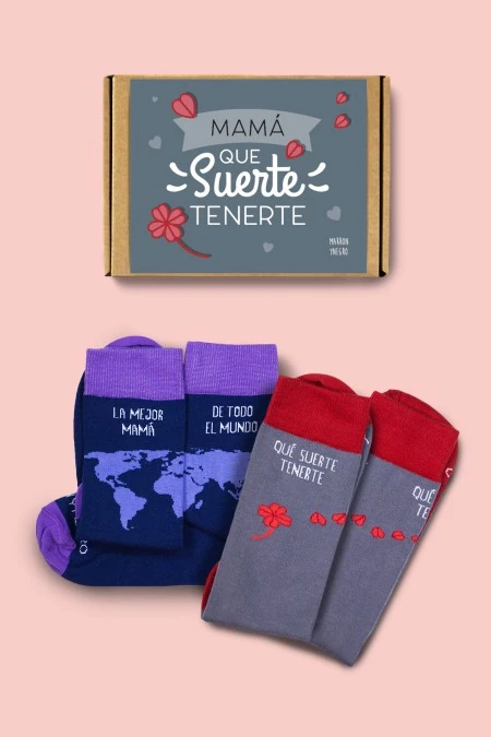 Producto: Pack combo Mamá eres la mejor del mundo + Qué suerte tenerte - Marronynegro