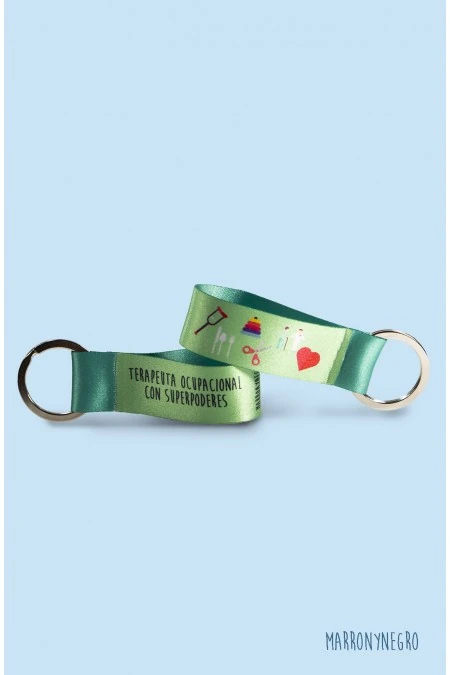 Producto: Llavero Terapeuta Ocupacional con superpoderes - Marronynegro