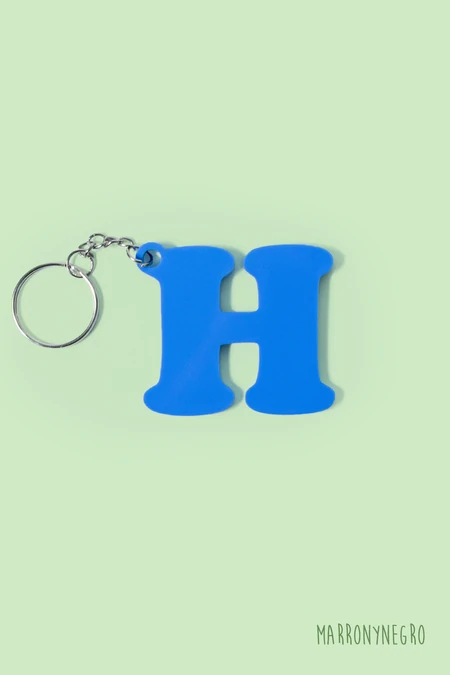 Producto: Llavero Inicial H - Marronynegro