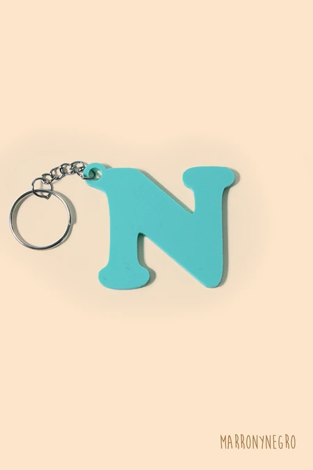 Producto: Llavero Inicial N - Marronynegro