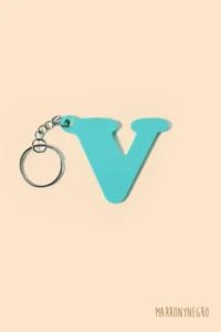 Producto: Llavero Inicial V - Marronynegro
