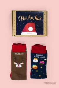 Producto: Pack Combo Calcetines Reyes Magos + HO,HO,HO - Marronynegro