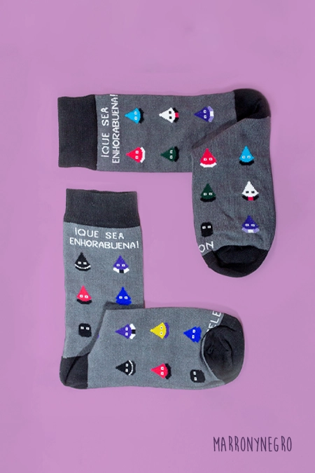 Producto: Calcetines ¡Que sea enhorabuena! - Marronynegro