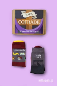 Producto: Pack Combo Calcetines Pasión Leonesa + Me presta León - Marronynegro
