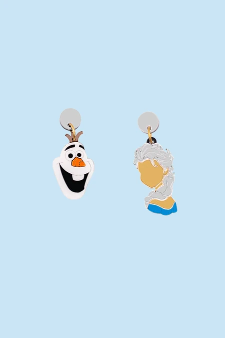 Producto: Pendientes Frozen- Elsa y Olaf - Marronynegro