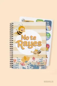 Producto: Cuaderno No te Rayes + pegatinas - Marronynegro