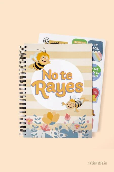Producto: Cuaderno No te Rayes + pegatinas - Marronynegro