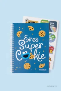 Producto: Cuaderno Eres Super Cookie + pegatinas - Marronynegro