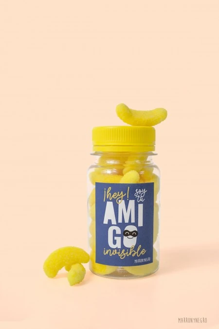 Producto: Pildorero Hey, Soy Tu Amigo Invisible - Marronynegro